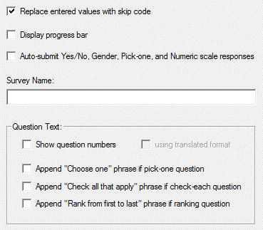 Web Module Build Options: Operations