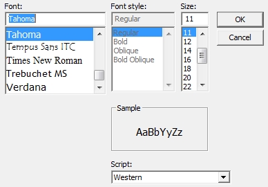  Font box options