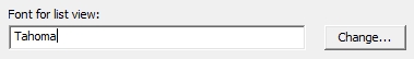 Fonts List View box